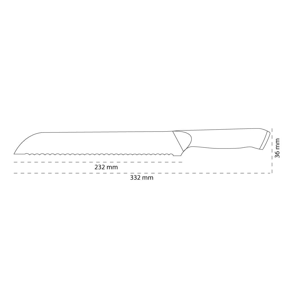 Shinrai Knives - Eclipse Series Damascus Broodmes 20 cm