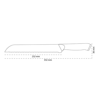 Shinrai Knives - Eclipse Series Damascus Broodmes 20 cm