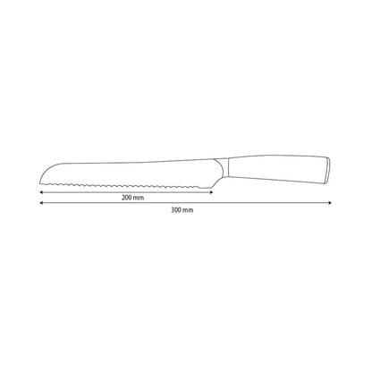 Shinrai Knives - Hammered RVS Broodmes 20 cm