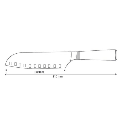 Shinrai Knives - Micarta Jewels Damascus Santoku 18 cm