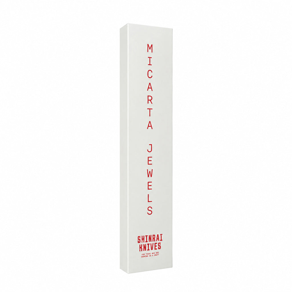 Shinrai Knives - Micarta Jewels Damascus Santoku 18 cm