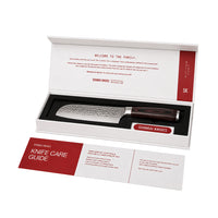 Shinrai Knives - Hammered RVS Santoku mes 13 cm