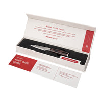 Shinrai Knives - Ensemble de 2 couteaux en acier inoxydable martelé - Couteau de chef + Couteau d'office