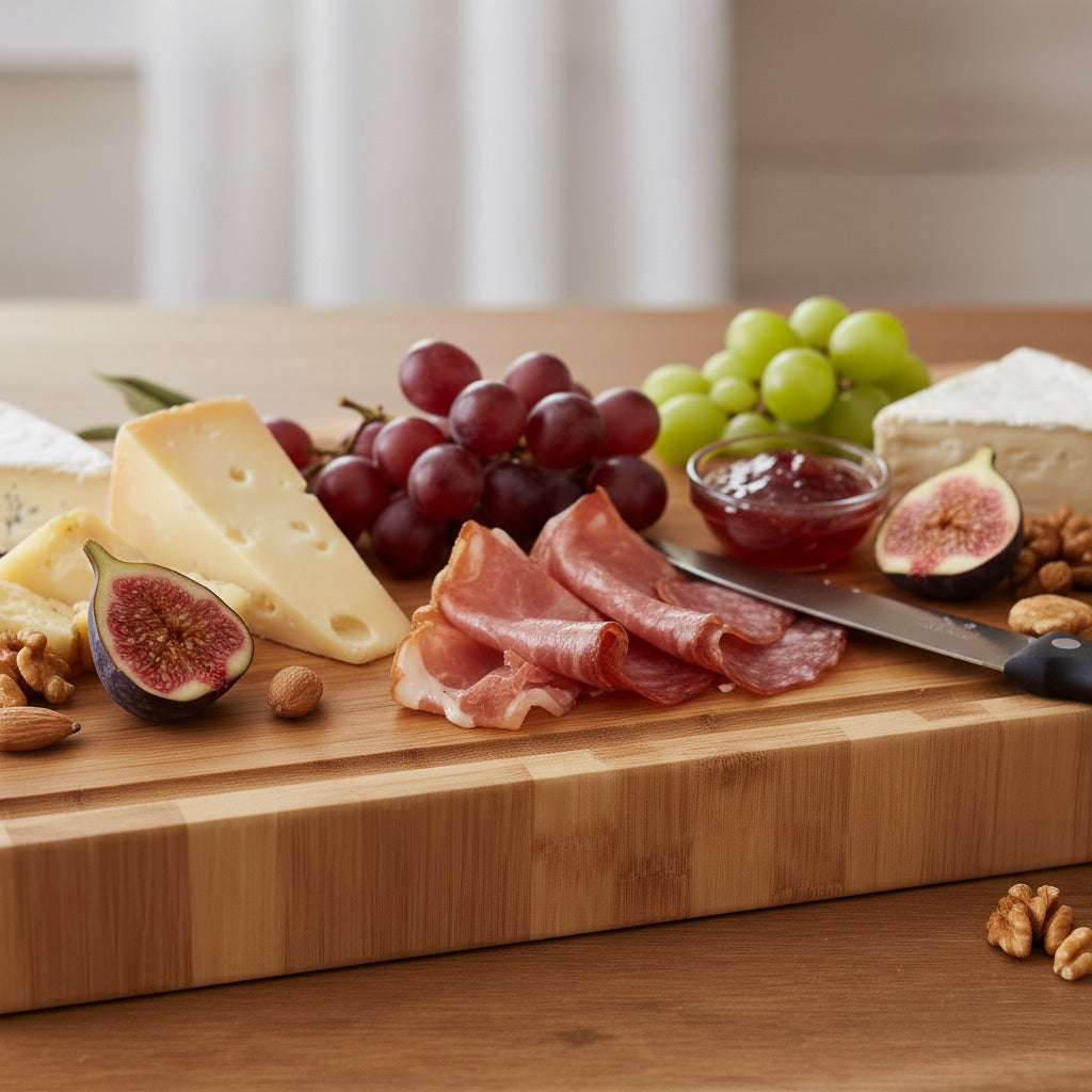 Shinrai Knives - Luxe Snijplank Massief Bamboehout - Kopshout - 40 x 30 x 4.5 cm