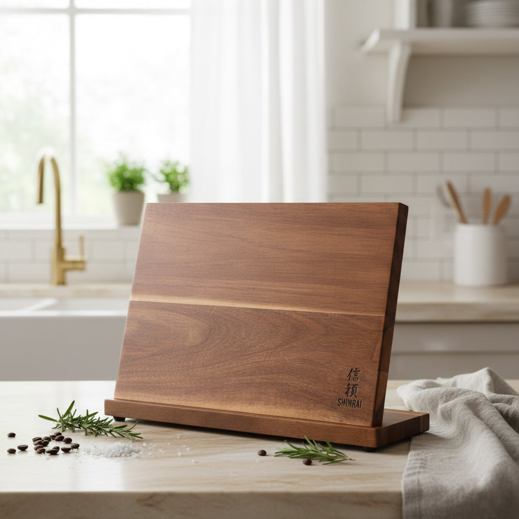 Shinrai Knives - Magnetisch Messenblok Enkelzijdig - Acaciahout