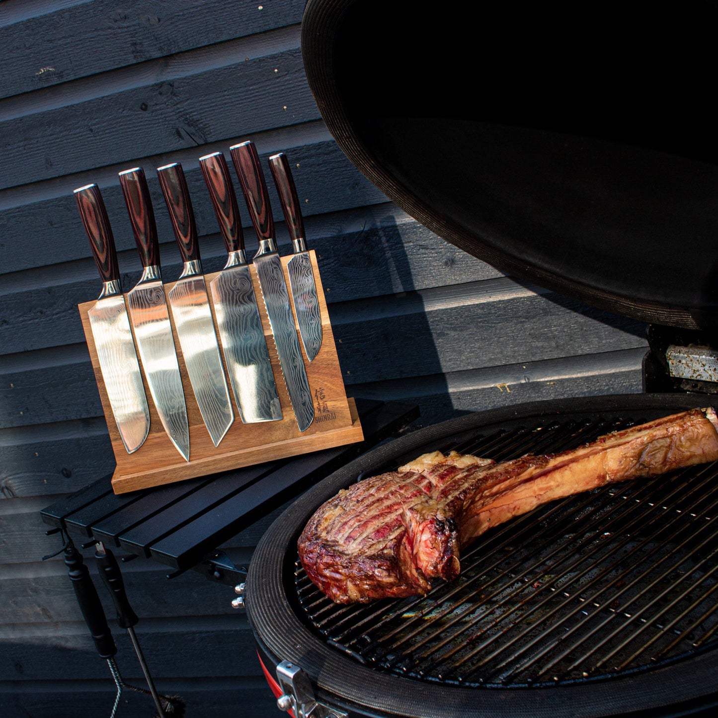Shinrai Knives - Damascus Print 9-delige Messenset