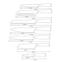 Shinrai Knives - Damascus Print 7-delige Messenset