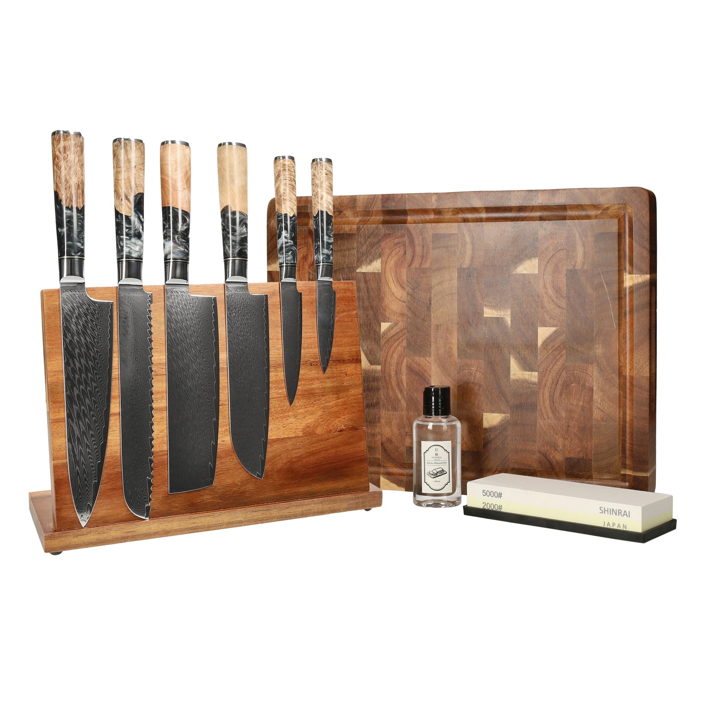 Shinrai Knives - Epoxy Onyx Mega Bundel - All you need
