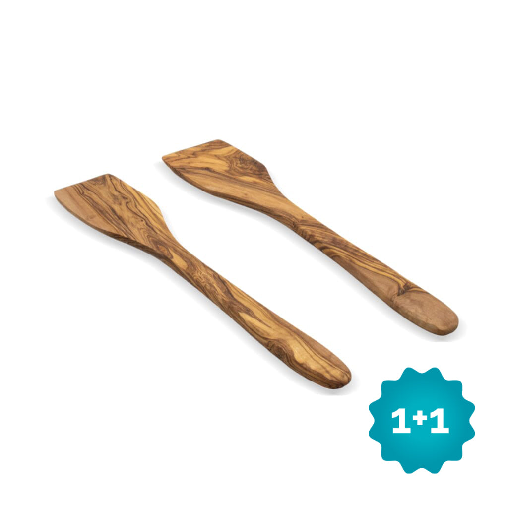 OVAL - Pure Olive Wood Spatelset 2-delig 30 cm