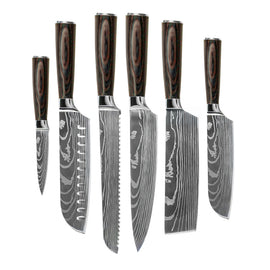 Shinrai Knives - Damascus Print set de couteaux 6 pièces