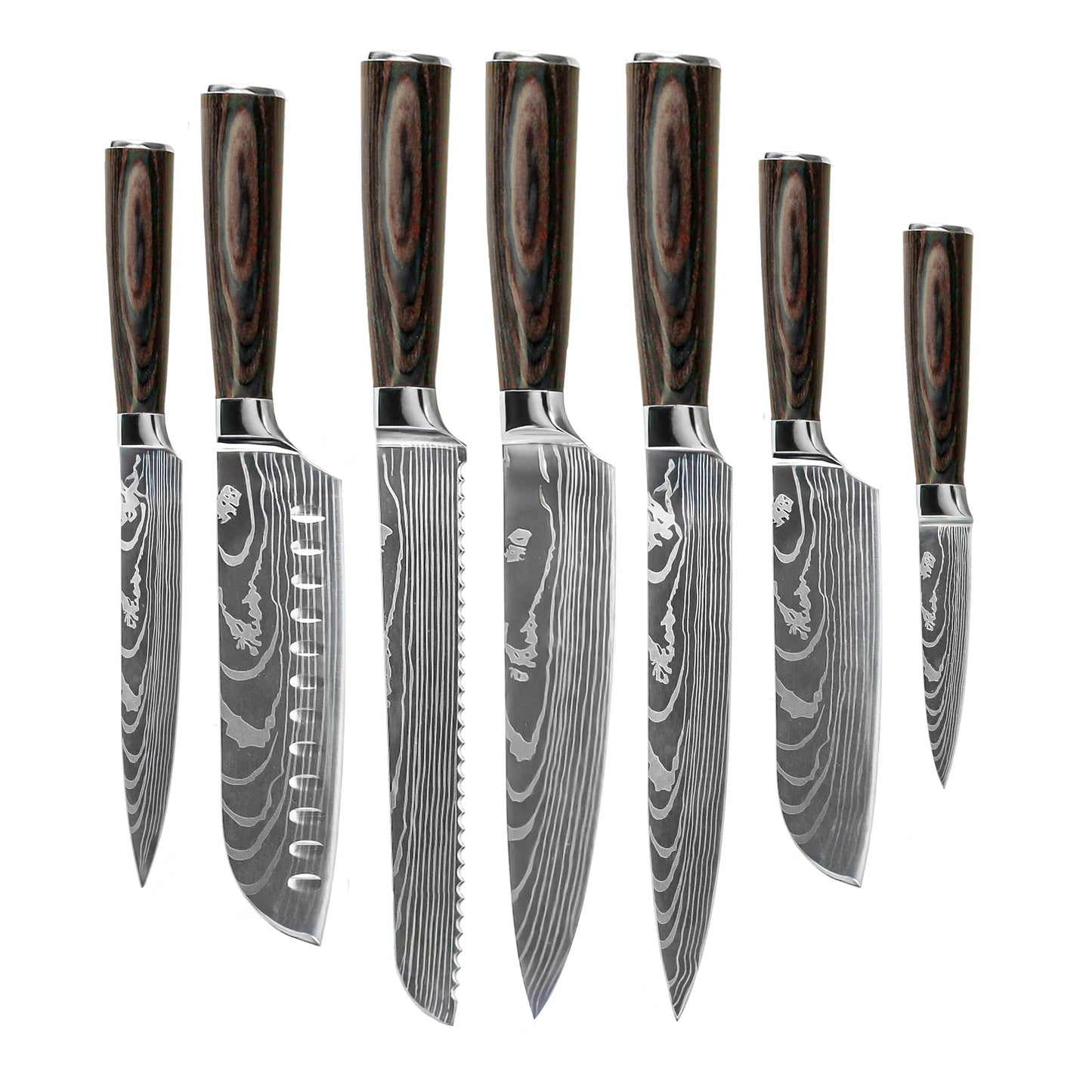 Couteaux Shinrai - Mega Bundle Damascus Print - Tout ce dont vous avez besoin