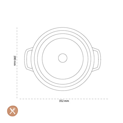 Staub - La Cocotte Braadpan 28 cm - Kers