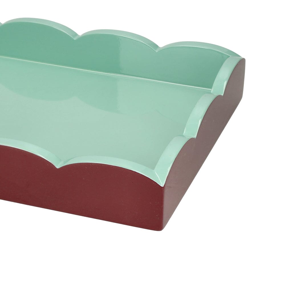 Addison Ross - Dienblad Scalloped - Cherry/Eau de Nill - 28x20 cm Dienblad Addison Ross 