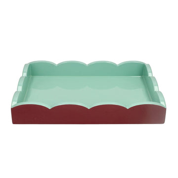 Addison Ross - Dienblad Scalloped - Cherry/Eau de Nill - 28x20 cm Dienblad Addison Ross 