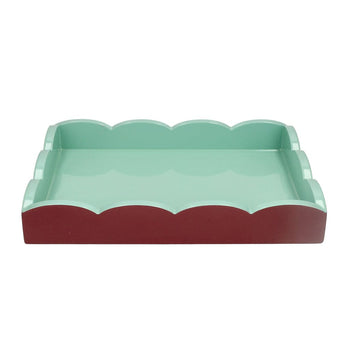 Addison Ross - Dienblad Scalloped - Cherry/Eau de Nill - 28x20 cm Dienblad Addison Ross 