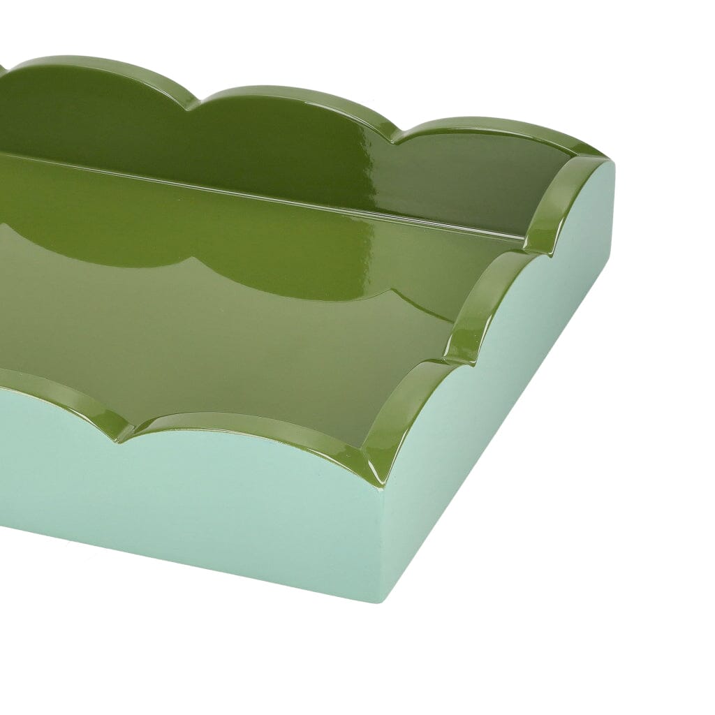 Addison Ross - Dienblad Scalloped - Eau de Nill/Khaki - 28x20 cm Dienblad Addison Ross 