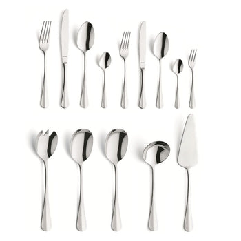 Amefa - Baguette - Coffret de couverts 60 pièces pour 6 personnes - Finition brillante - Couleur argent