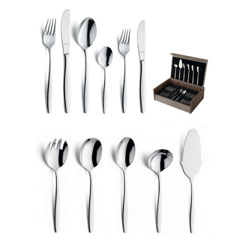 Amefa - Florence - Ménagère 78 pièces pour 12 personnes - Finition brillante - Couleur argent