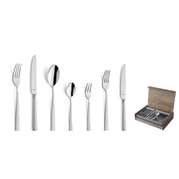 Amefa - Coffret de couverts Jewel 84 pièces pour 12 personnes, finition brillante, dans un coffret de luxe.