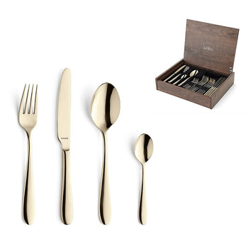 Amefa - Oxford - Coffret de couverts 24 pièces pour 6 personnes, finition brillante - Champagne