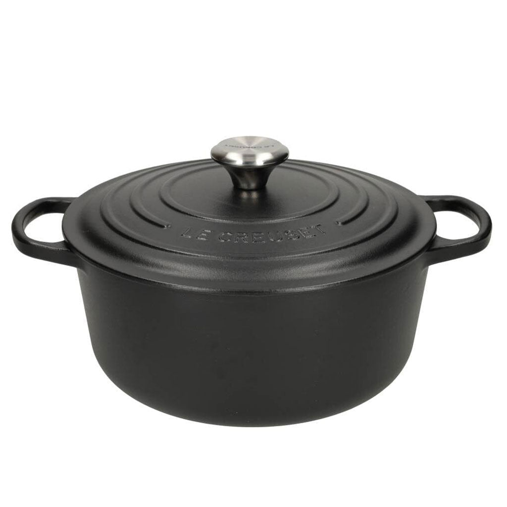 Le Creuset - Signature Braadpan Mat Zwart 26 cm (zwart interieur)