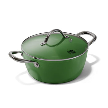 Casserole Cook &amp; Pan - Go Green 24 cm avec couvercle en verre