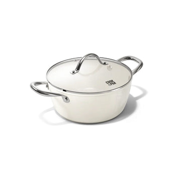 Casserole Cook &amp; Pan - Go Ivory 20 cm avec couvercle en verre