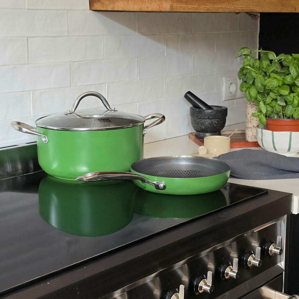 Cook & Pan - Honey Go Green Kookpot 20 cm met glazen deksel Cook & Pan 