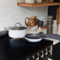 Cook & Pan - Honey Go Ivory Kookpot 22 cm met glazen deksel Cook & Pan 