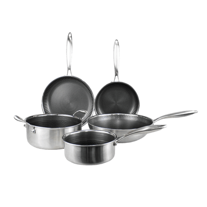 Cook & Pan - Honey RVS Pannenset 5-delig Pannenset Cook & Pan 