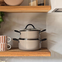 Cook & Pan - Honey Taupe of Mind Kookpot 24 cm met glazen deksel Cook & Pan 