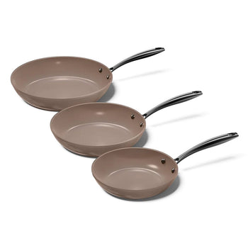 Ensemble de 3 poêles à frire Cook &amp; Pan - Taupe of Mind