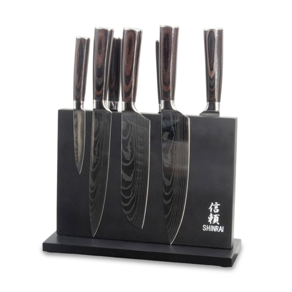 Shinrai Knives - Magnetisch Messenblok Dubbelzijdig - Zwart