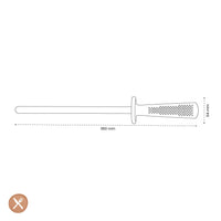 Global - G45 Aanzetstaal keramisch 24 cm Aanzetstaal Global 