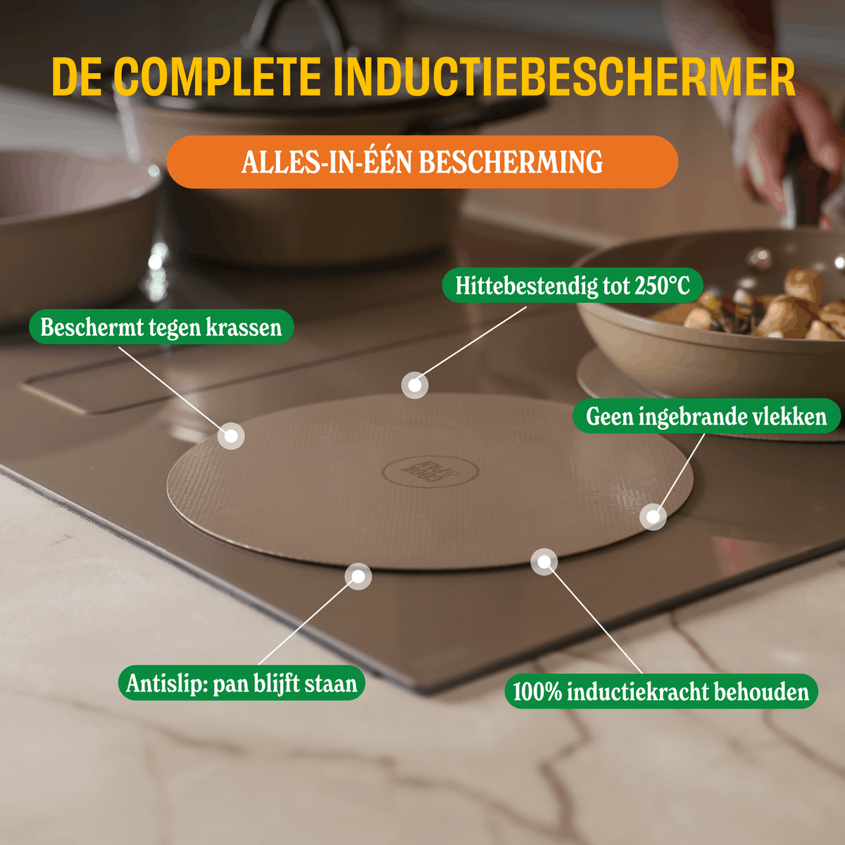 Cook & Pan - Signature Inductiebeschermer set - 4 Pack