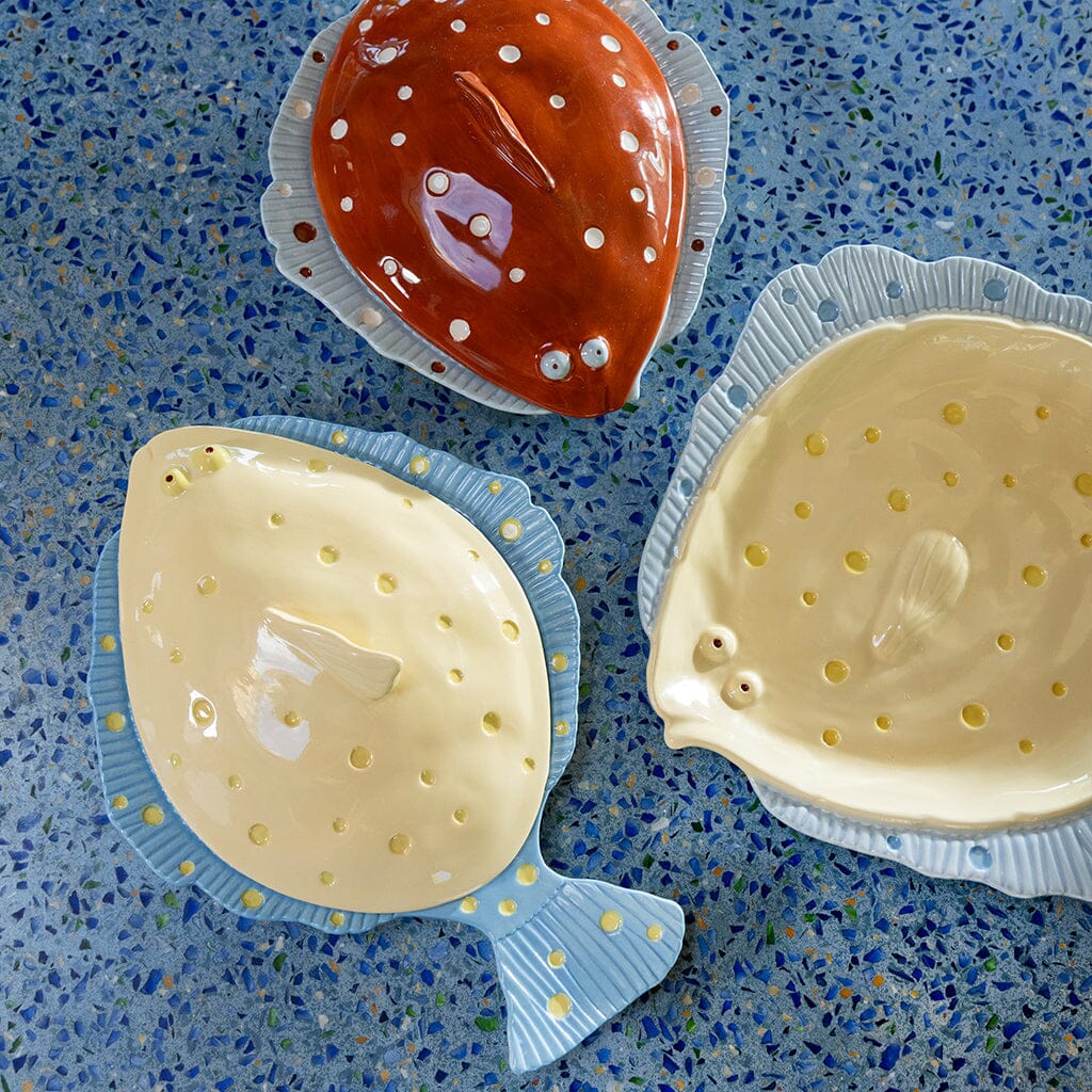 &Klevering - Bord Schol - Botergeel Serveerschaal &Klevering 