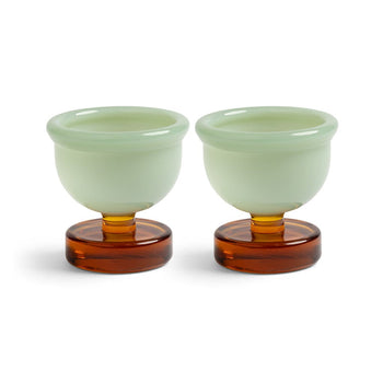 &amp;Klevering - Coquetiers Cantine - Ambre - Lot de 2 Coquetiers &amp;Klevering