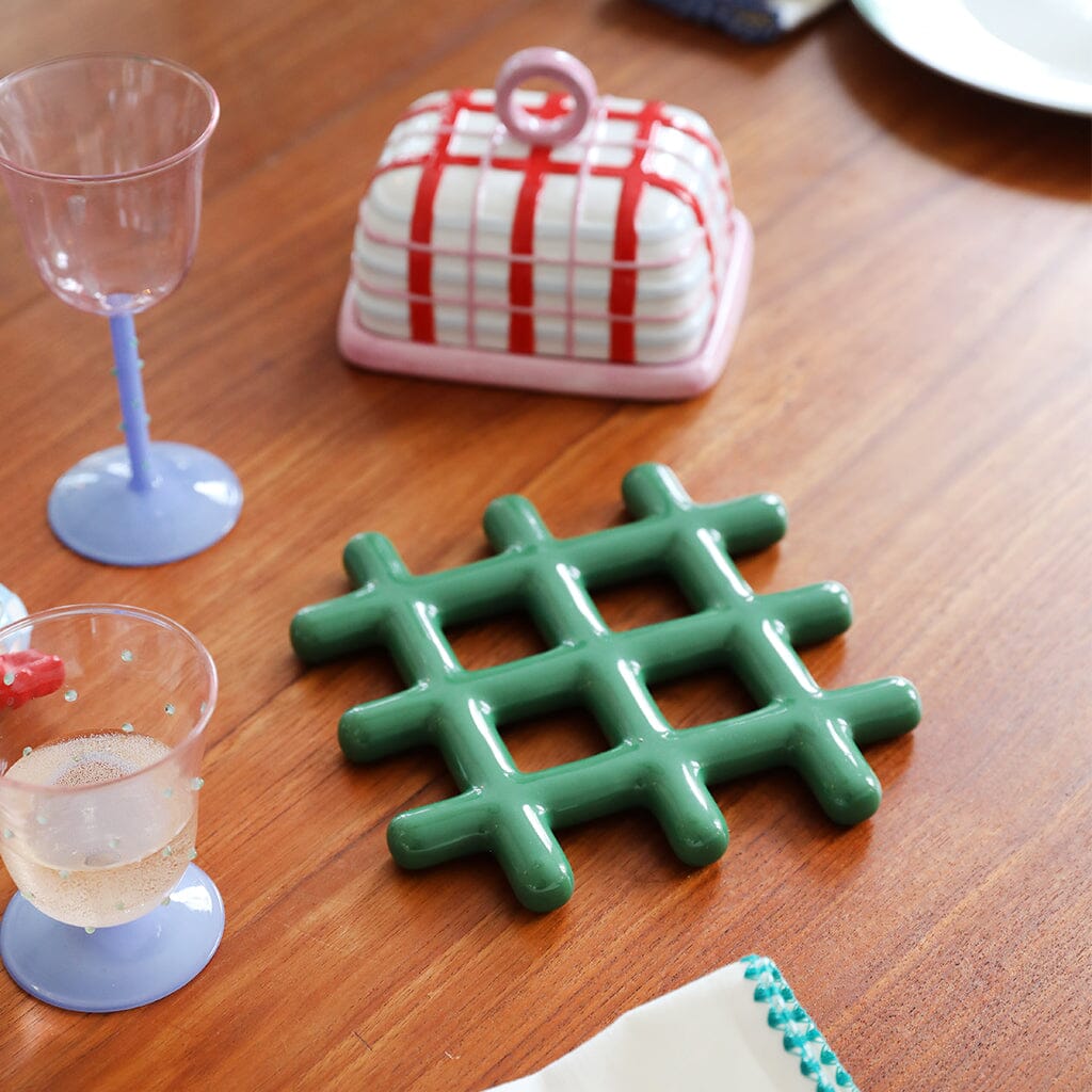 &Klevering - Onderzetter - Grid - Groen Onderzetter &Klevering 