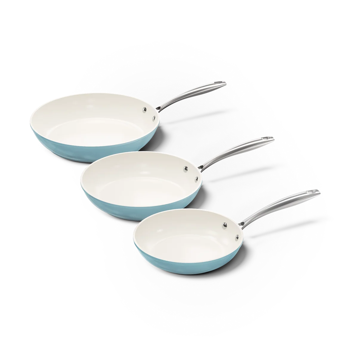 Cook & Pan - Ensemble de poêles à frire Go Blue 3 pièces