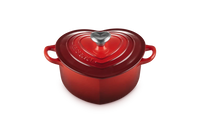 Le Creuset - Braadpan "Hart" in Geëmailleerd Gietijzer met RVS Hartjesknop Braadpan Le Creuset 