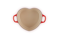 Le Creuset - Braadpan "Hart" in Geëmailleerd Gietijzer met RVS Hartjesknop Braadpan Le Creuset 