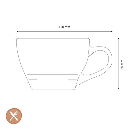 Le Creuset - Grote Cappuccino Mok Bleu Riviera 0,4l Cappuccino kopjes Le Creuset 