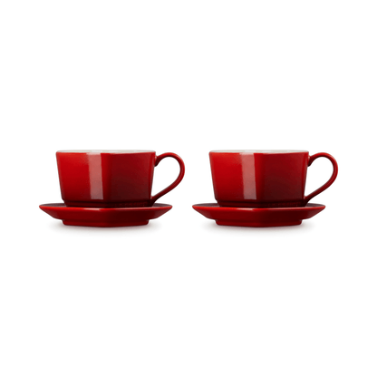 Le Creuset - Mokken in Hartjesvorm 2-delige Set Kersenrood Le Creuset 
