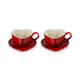 Le Creuset - Mokken in Hartjesvorm 2-delige Set Kersenrood