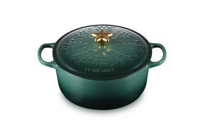 Le Creuset - Noel braadpan 4,2 liter ø 24 cm gietijzer groen Braadpan Le Creuset 