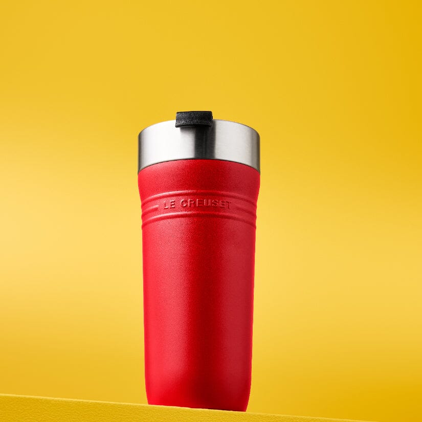 Le Creuset - On The Go Thermosbeker 0,35L Kersenrood Thermosfles Le Creuset 