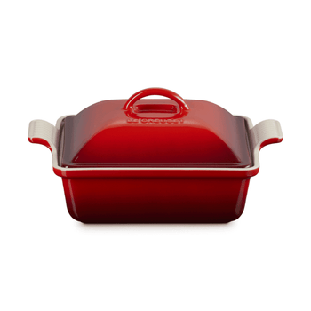 Plat à four Le Creuset avec couvercle - Rouge cerise - 23 cm