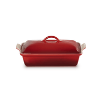 Le Creuset - Ovenschaal Rechthoekig met Deksel 33cm Kersenrood Le Creuset 