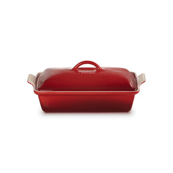 Le Creuset - Plat à four rectangulaire avec couvercle 33 cm Rouge cerise Le Creuset