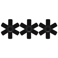 Le Creuset - Pannenbeschermers set van 3 Zwart Pannenbeschermer Le Creuset 